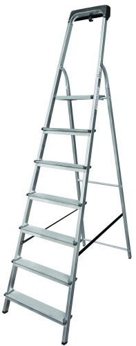 Стремянка алюминиевая с органайзером Новая Высота 7 ступеней (арт. 1115107) от магазина ЛесКонПром.ру