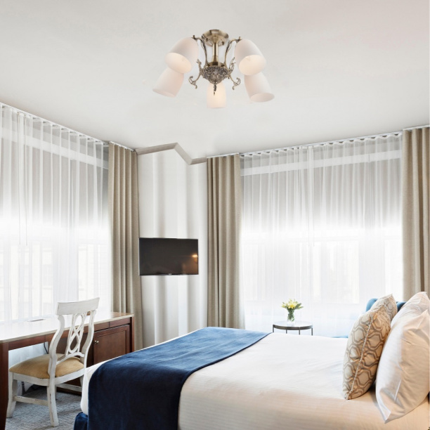 Люстра NEODECO Артемида 5х40 Вт Е14 бронза от магазина ЛесКонПром.ру