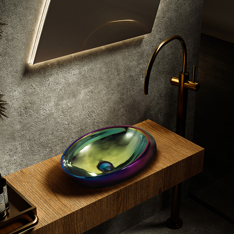 Раковина-чаша Abber Bequem 49 AC2107Regen Хамелеон от магазина ЛесКонПром.ру