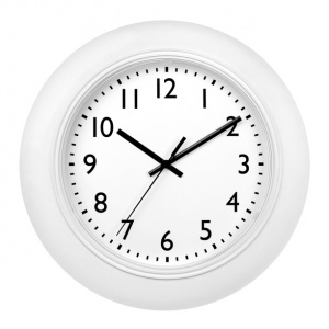 Часы настенные круглые Индастри d30 см белые