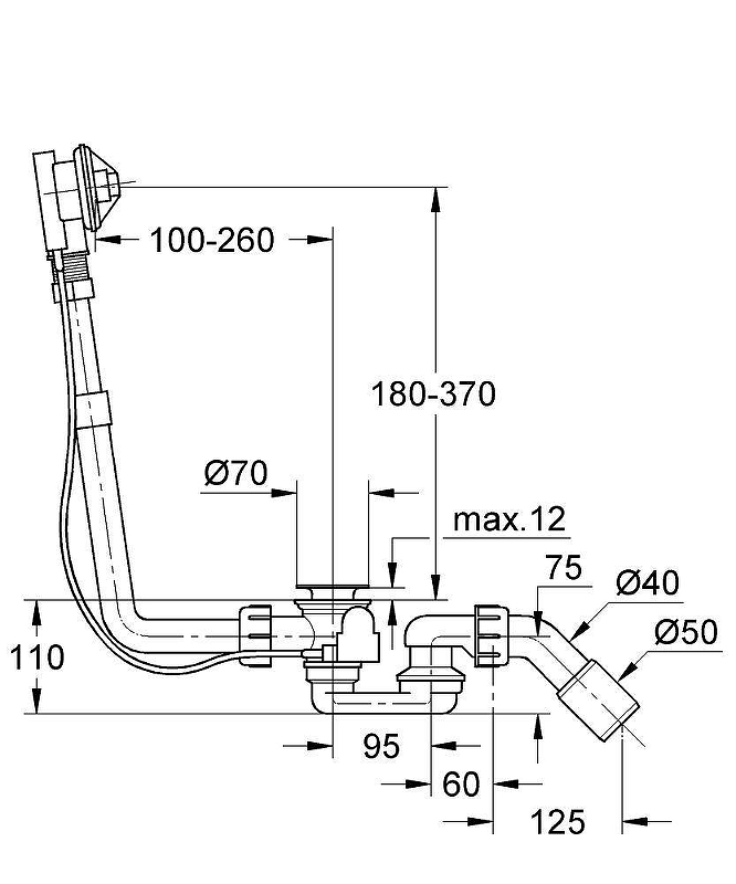 Слив-перелив Grohe Talento 28939000 полуавтомат Белый от магазина ЛесКонПром.ру