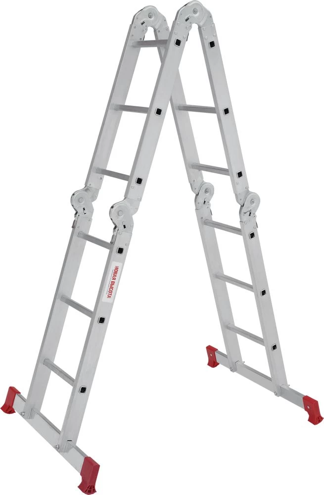 Алюминиевая четырехсекционная лестница-трансформер 340 мм NV2320 НОВАЯ ВЫСОТА 4Х3 арт.2320403 от магазина ЛесКонПром.ру