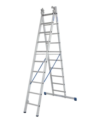 Лестница алюминиевая трехсекционая профессиональная  с допфункцией KRAUSE STABILO 3х10 от магазина ЛесКонПром.ру