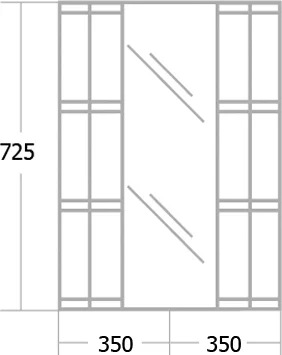 Угловой зеркальный шкаф Onika Кредо 35 У от магазина ЛесКонПром.ру