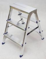 Стремянка алюминиевая двухсторонняя АЛЮМЕТ 3 ступени (арт. AD7203) от магазина ЛесКонПром.ру
