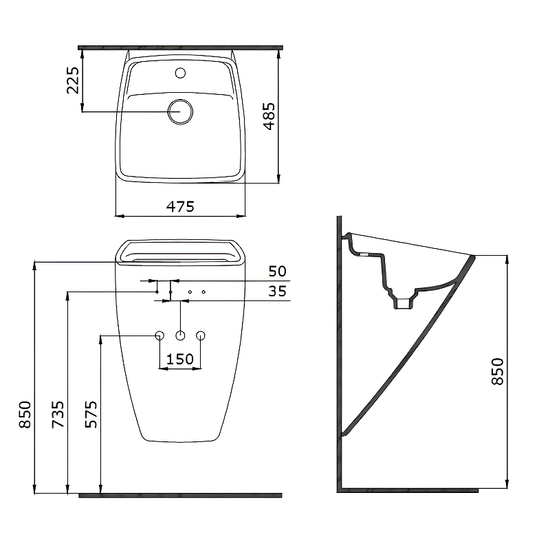 Раковина Bocchi Firenze 60 1082-001-0126 Белая глянцевая от магазина ЛесКонПром.ру