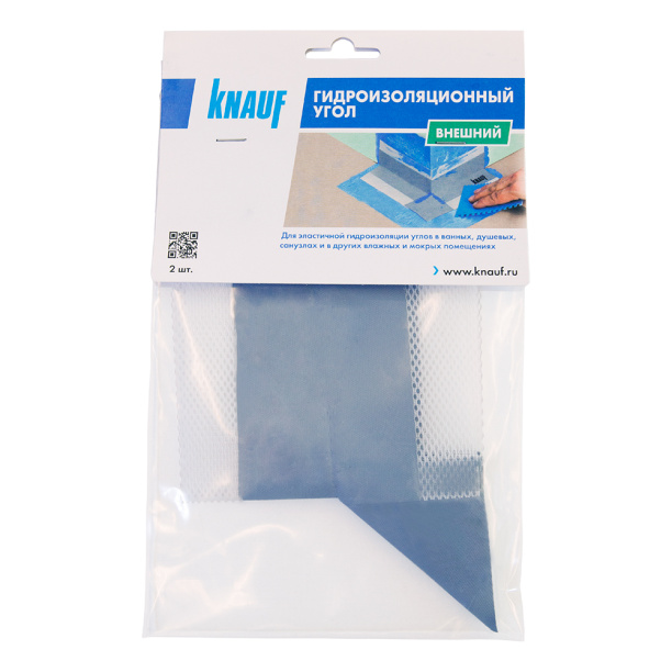 Угол гидроизоляционный внешний КНАУФ 140х140 мм 2 шт от магазина ЛесКонПром.ру