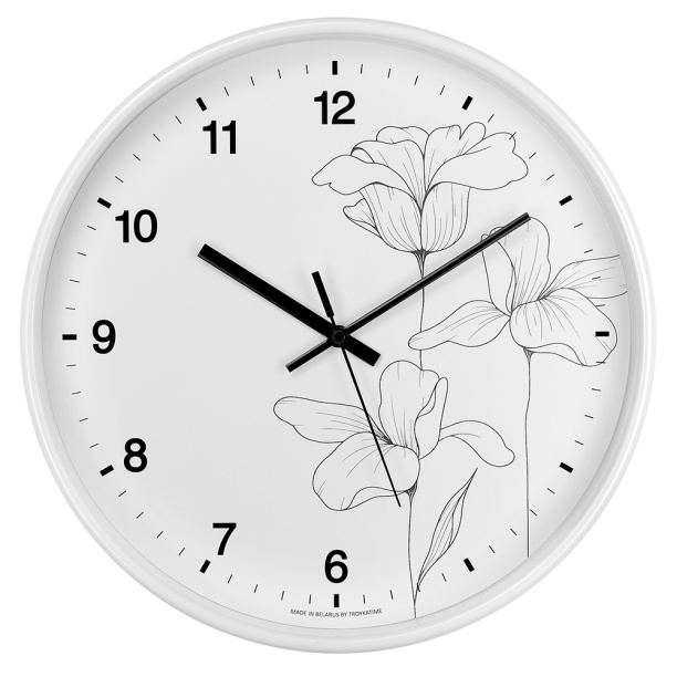 Часы настенные круглые Цветы d30 см от магазина ЛесКонПром.ру