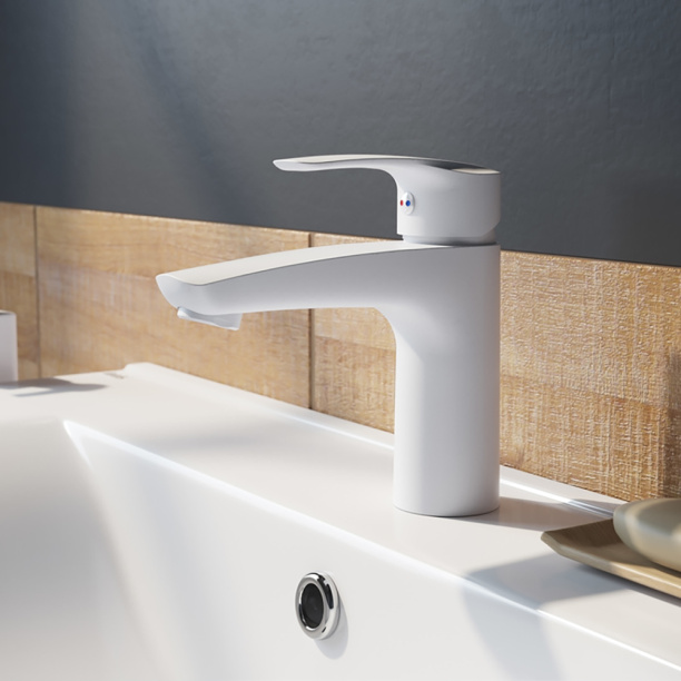 Смеситель для раковины IDDIS Ray белый от магазина ЛесКонПром.ру