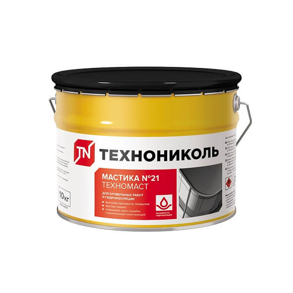 Мастика кровельная ТЕХНОНИКОЛЬ № 21 Техномаст, 10 кг от магазина ЛесКонПром.ру