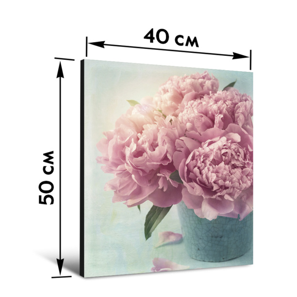 Декопанно Пионы в вазе 40х50 см от магазина ЛесКонПром.ру