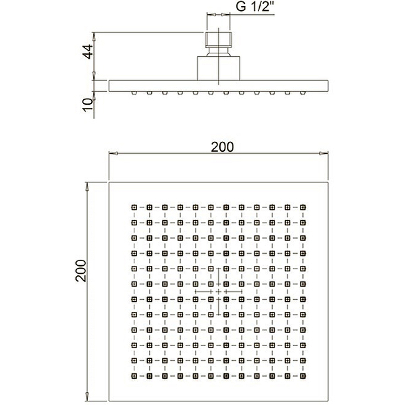 Верхний душ Paini 50CR759Q20EA Хром от магазина ЛесКонПром.ру