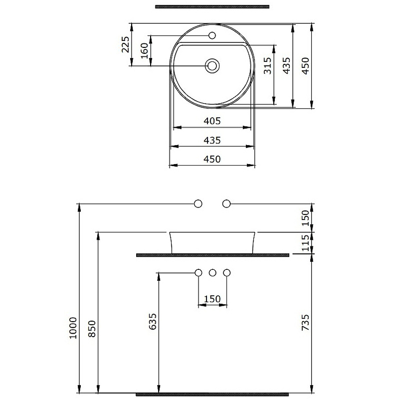 Раковина Berges Ego SL 45 182015 Белая глянцевая от магазина ЛесКонПром.ру