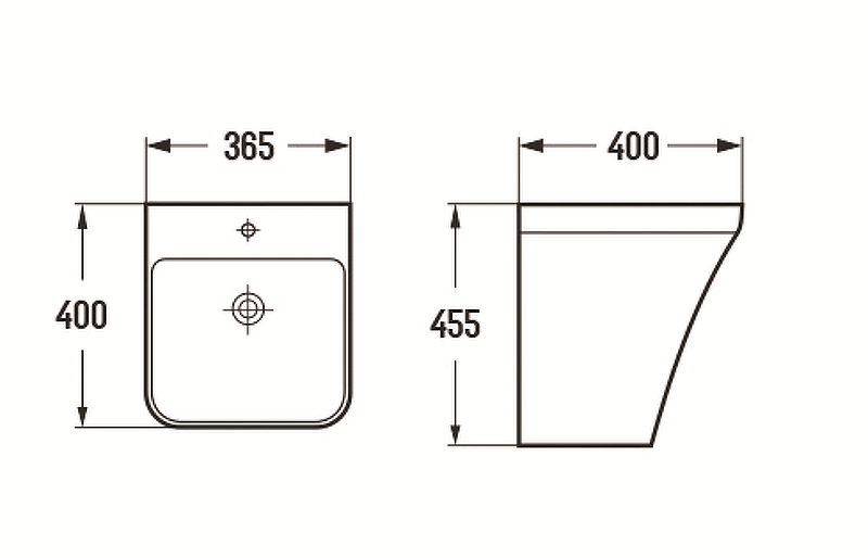 Раковина CeramaLux 36 500PMB Черная матовая от магазина ЛесКонПром.ру