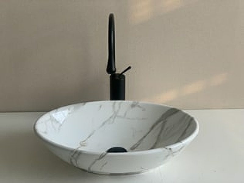 Раковина-чаша CeramaLux 52 D1147-505 Белый мрамор от магазина ЛесКонПром.ру