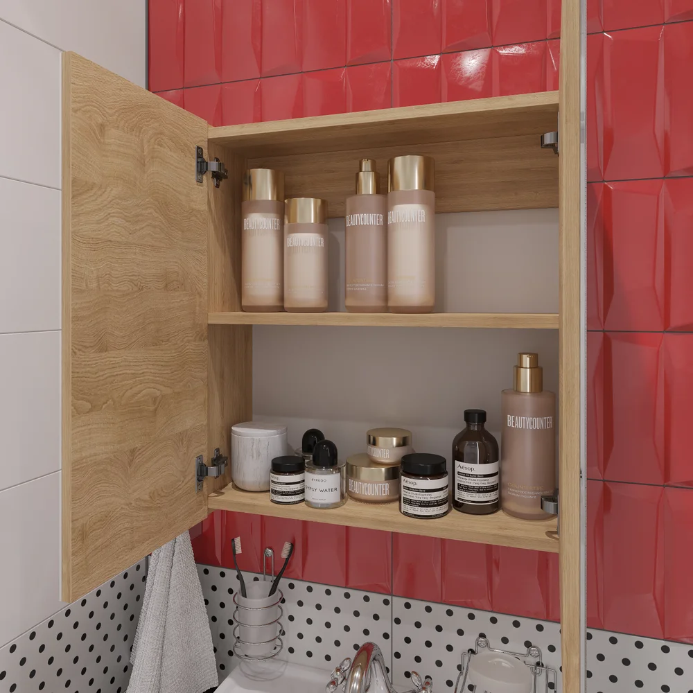 Зеркало-шкаф DIWO Архангельск 60 дуб сонома от магазина ЛесКонПром.ру