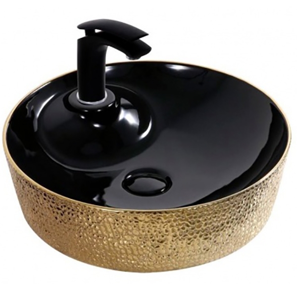 Раковина-чаша CeramaLux 45 D1306H022 Черная Золотая от магазина ЛесКонПром.ру