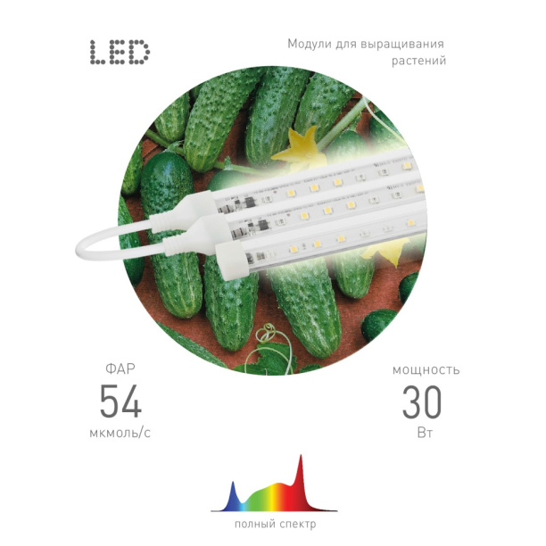 Светильник модульный для растений Эра 30 Вт LED полный спектр от магазина ЛесКонПром.ру