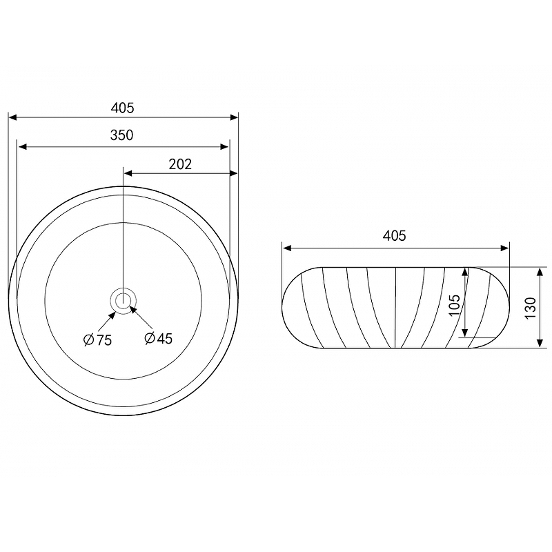 Раковина-чаша Abber Bequem 40 AC2115 Белая от магазина ЛесКонПром.ру
