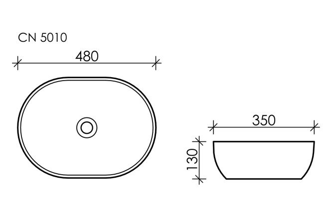 Умывальник накладной CERAMICA NOVA Element 80551208 от магазина ЛесКонПром.ру