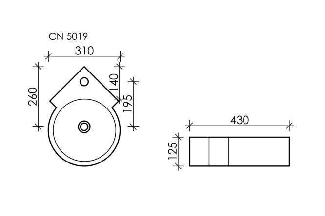 Умывальник подвесной угловой CERAMICA NOVA Element 80551292 от магазина ЛесКонПром.ру