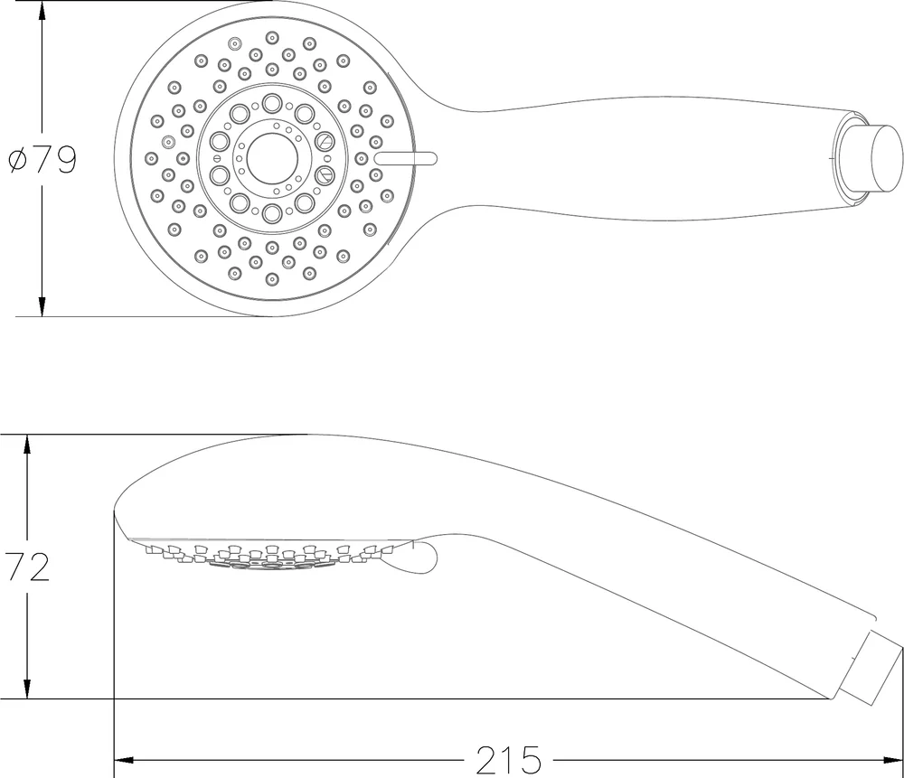 Душевая лейка Aquanet AF000-07C от магазина ЛесКонПром.ру
