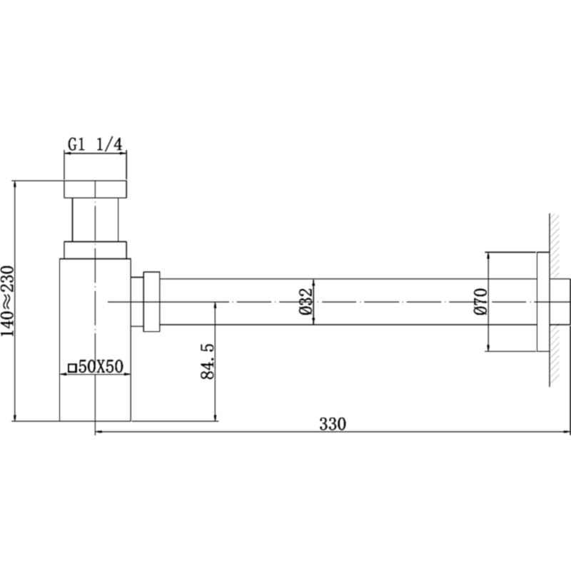 Сифон для раковины Abber AF0031B Черный матовый от магазина ЛесКонПром.ру