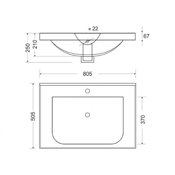 Раковина Мирсант DEEP 80 см от магазина ЛесКонПром.ру