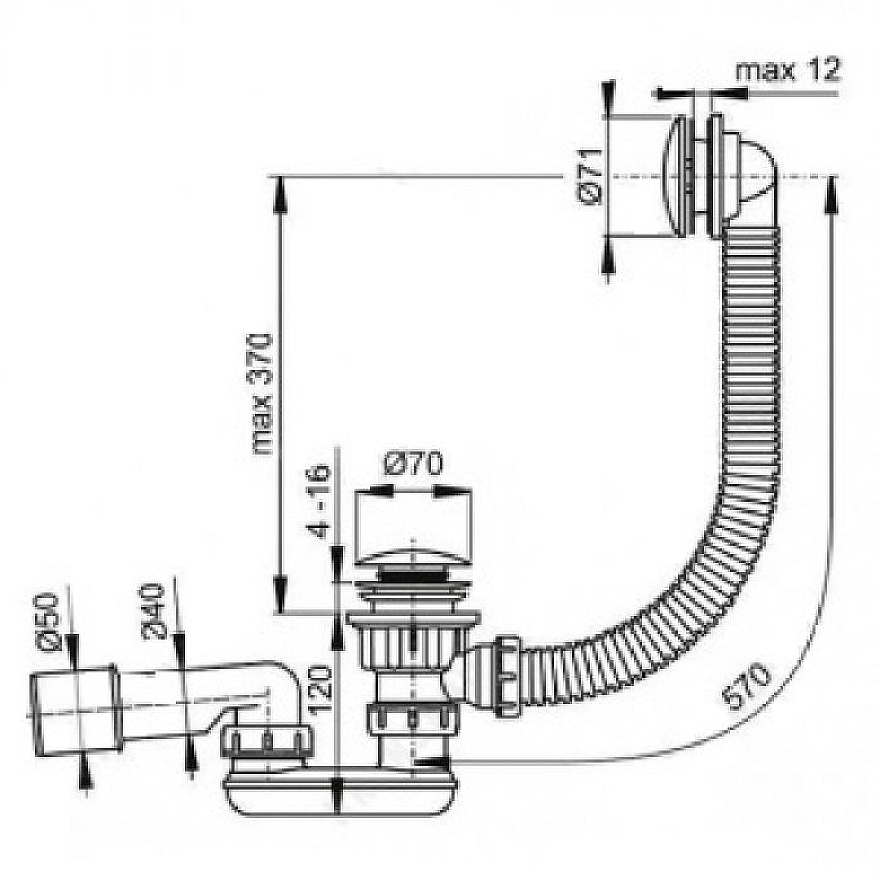Слив-перелив Kaiser 8003 полуавтомат Хром от магазина ЛесКонПром.ру