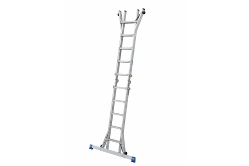 Шарнирная телескопическая лестница с выдвижными боковинами STABILO 4Х5 KRAUSE  арт. 133984 от магазина ЛесКонПром.ру