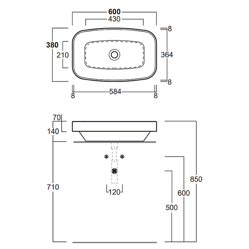 Раковина-чаша Simas Baden Baden 60 BB11bi*0 Белая от магазина ЛесКонПром.ру