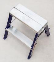 Двухсторонняя стремянка стальная окрашенная с алюминиевыми ступенями 2 ступени (арт. MD8202) от магазина ЛесКонПром.ру