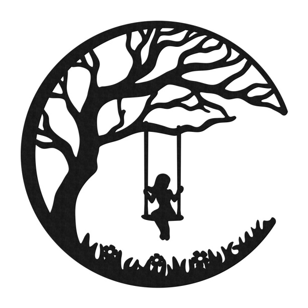 Декопанно 39х39 см Качели на дереве от магазина ЛесКонПром.ру