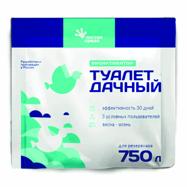 Биоактиватор для дачного туалета 30 г на 750 л от магазина ЛесКонПром.ру
