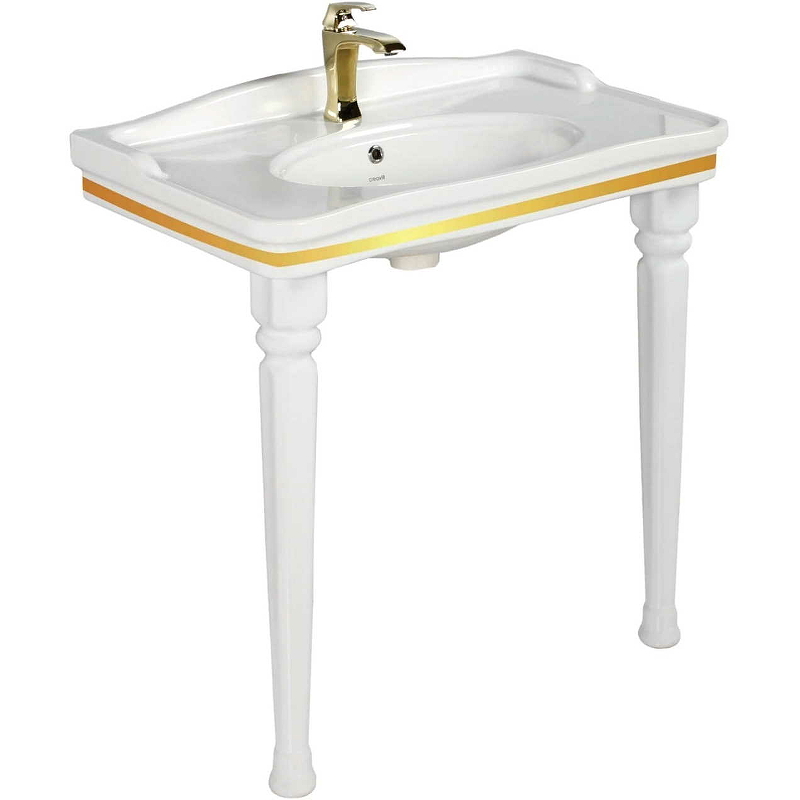 Раковина Creavit Antik 80 AN080-00CB00E-AD00 Белая от магазина ЛесКонПром.ру