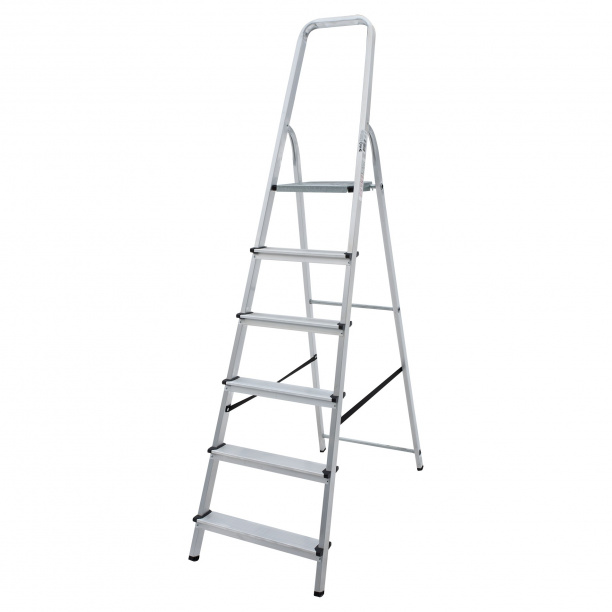 Стремянка Новая Высота алюминиевая 6 ступеней от магазина ЛесКонПром.ру