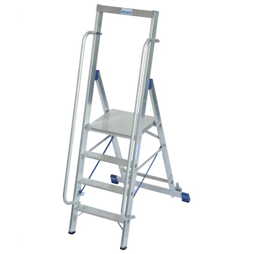 Стремянка алюминиевая Krause Stabilo с большой площадкой 4 ступени (арт. 127747) от магазина ЛесКонПром.ру