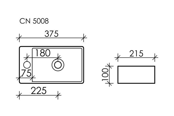 Умывальник накладной CERAMICA NOVA Element 80551280 от магазина ЛесКонПром.ру