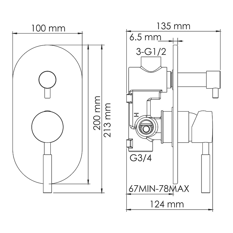 Душевая система WasserKRAFT Main A14129 Хром от магазина ЛесКонПром.ру