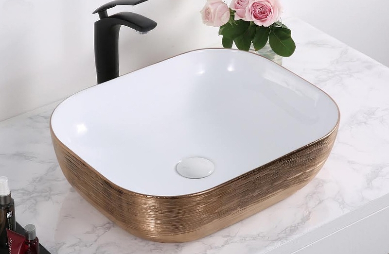 Раковина-чаша CeramaLux 46 D1333H132 Медь Белая от магазина ЛесКонПром.ру