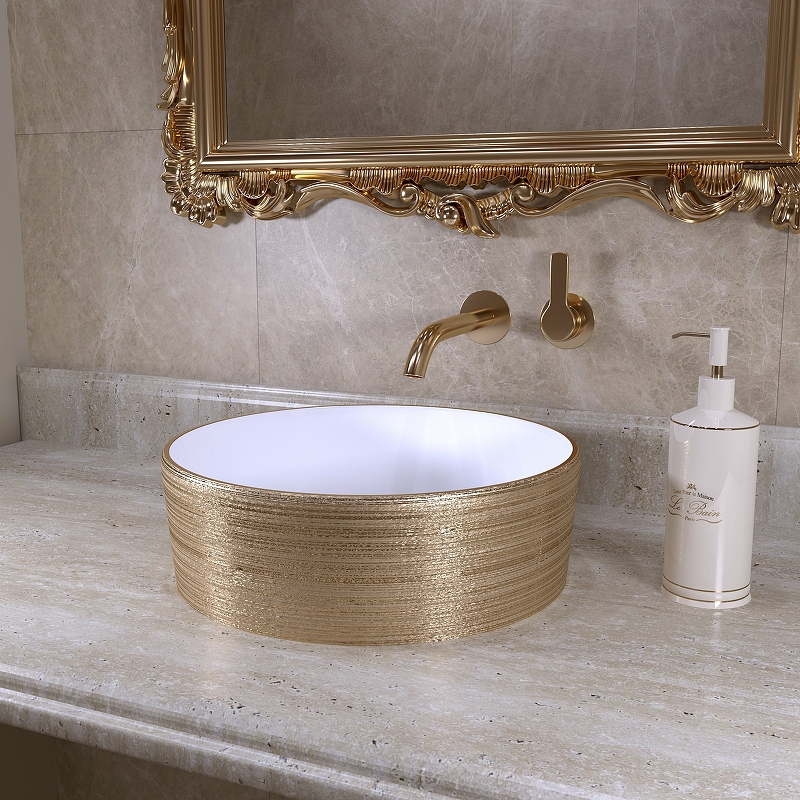 Раковина-чаша Grossman 35 GR-5010GW Золото Белая от магазина ЛесКонПром.ру