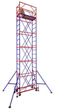 Вышка-тура стальная Мега 6-6,4м (арт. М6-6,4) от магазина ЛесКонПром.ру