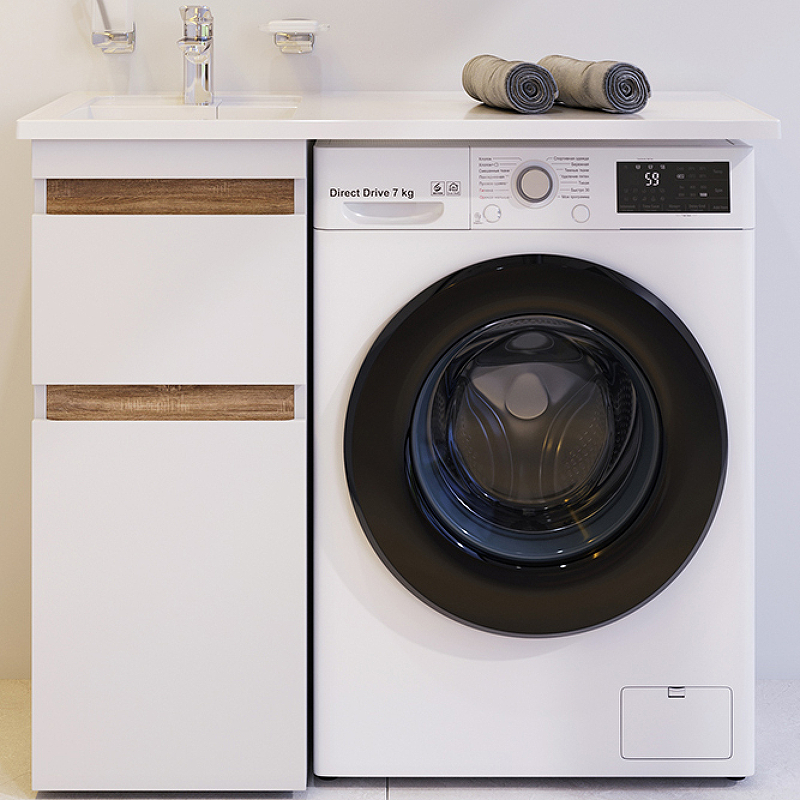  Тумба под раковину AM.PM X-Joy 40 M85AFSX0402WG Белый глянец Светлое дерево от магазина ЛесКонПром.ру