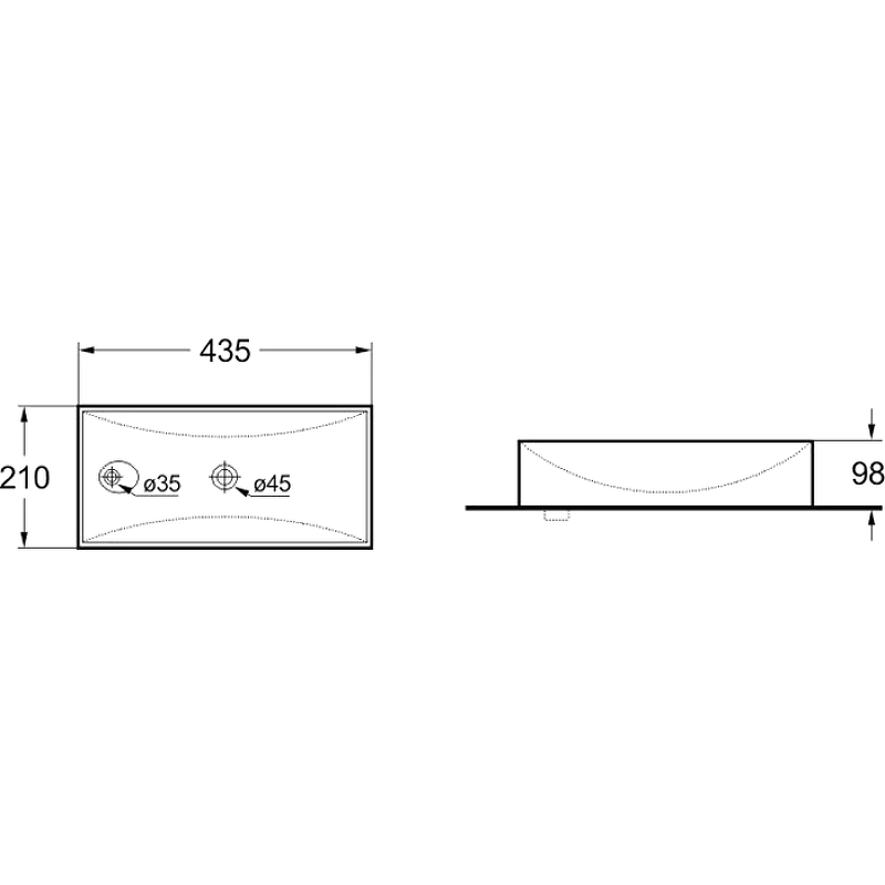 Раковина SantiLine 44 SL-2009RMG Серая матовая от магазина ЛесКонПром.ру