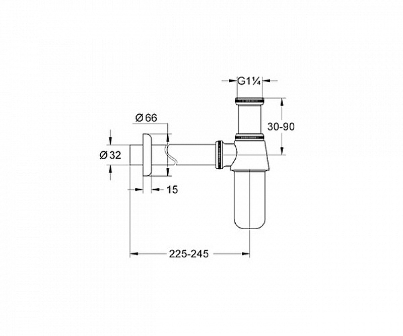 Сифон Grohe 28920000 Хром от магазина ЛесКонПром.ру
