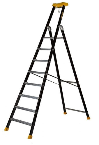 Стремянка алюминиевая профессиональная анодированная с полочкой Centaure 8 ступеней MP (арт.439208) от магазина ЛесКонПром.ру