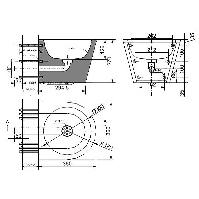 Раковина Nofer 36 13036.P.S. Нержавеющая сталь от магазина ЛесКонПром.ру