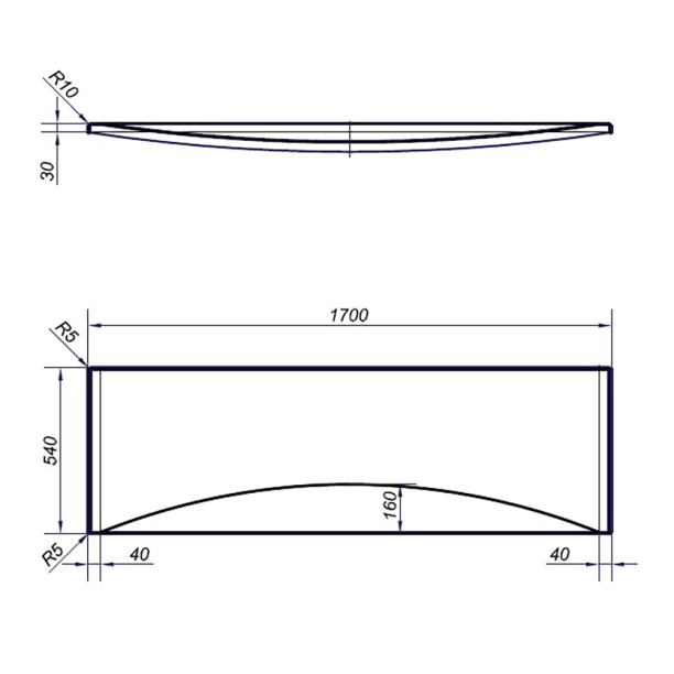 Панель для ванны Cersanit Virgo 170 см от магазина ЛесКонПром.ру