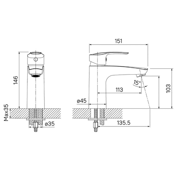 Смеситель для раковины IDDIS Ray от магазина ЛесКонПром.ру
