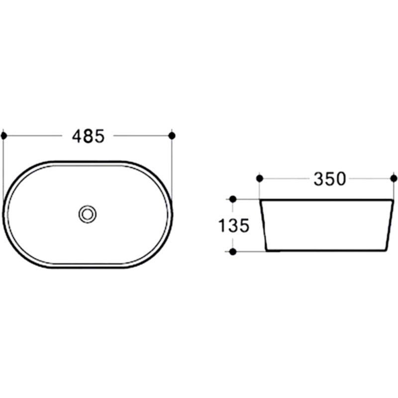 Раковина-чаша Vincea 48 VBS-301 Белая от магазина ЛесКонПром.ру